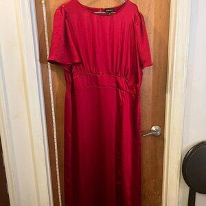 Size 3X - Sugarlips - Red Short Sleeve Maxi Dress